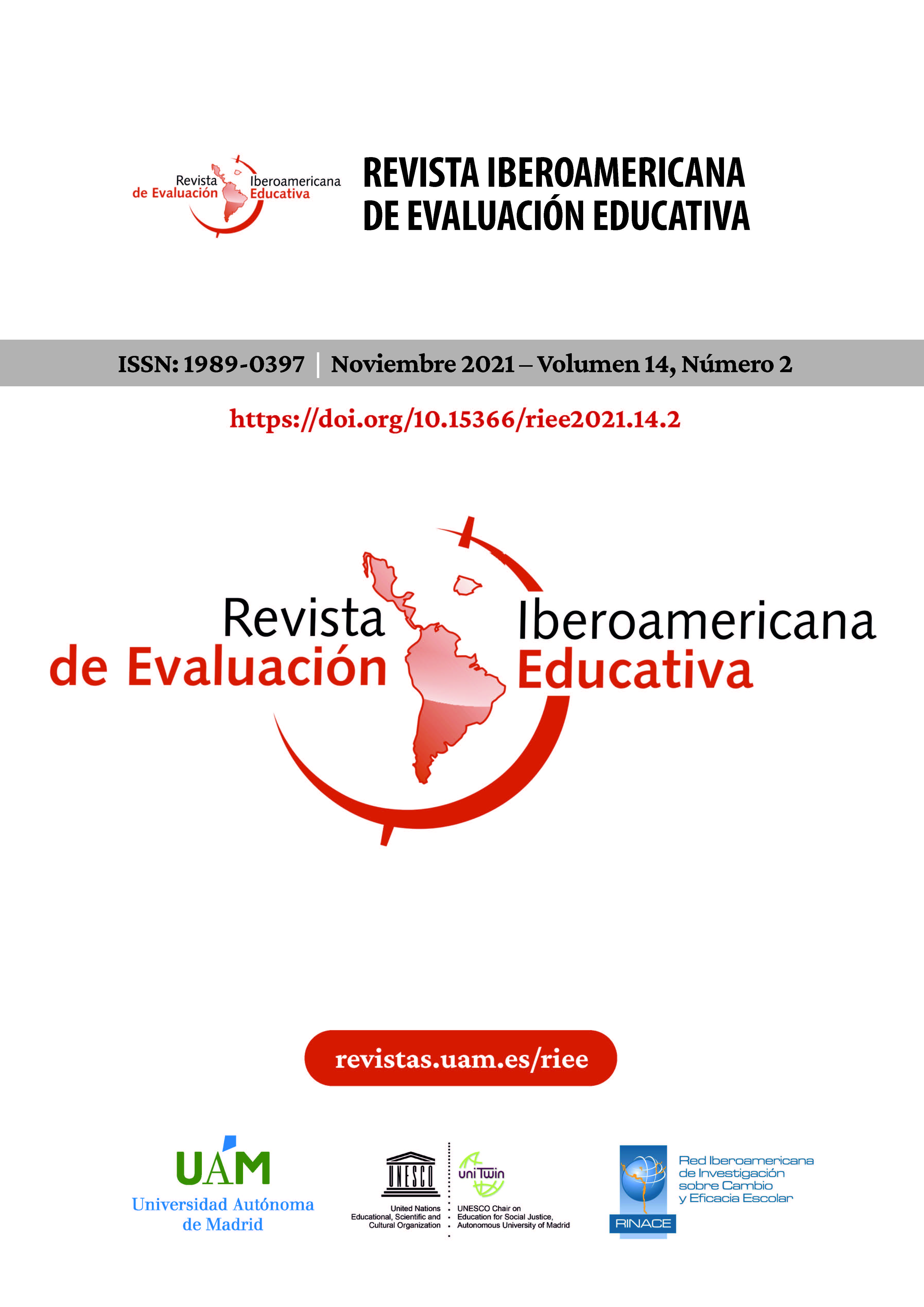 Portada del volumen 14, número 2 de la revista iberoamericana de evaluación educativa