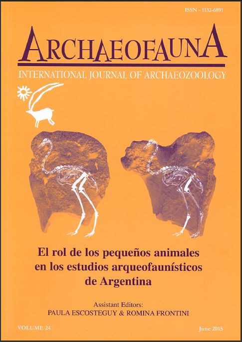 Portada del Volumen 24 de Archaeofauna
