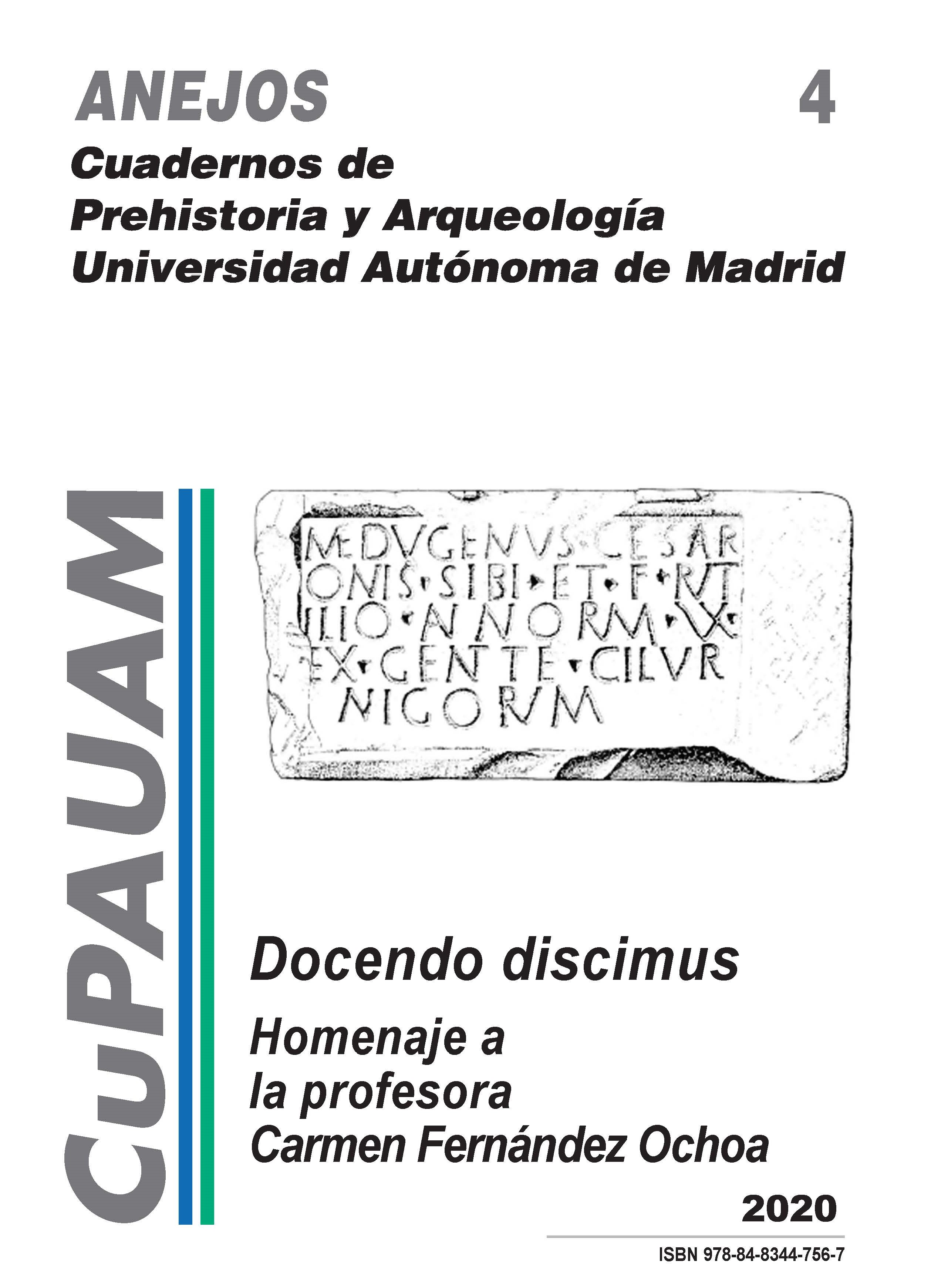 Portada de los cuartos anejos a los cuadernos de prehistoria y arqueología de la Universidad Autónoma de Madrid